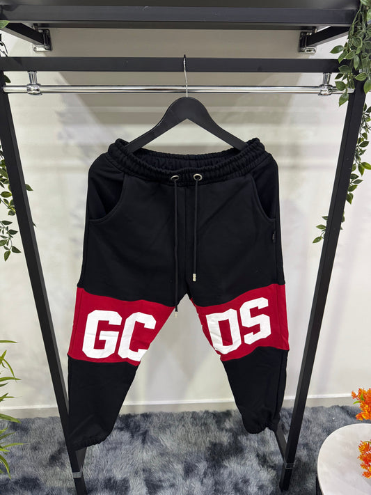 Pantaloni tuta con logo a fascia GCDS