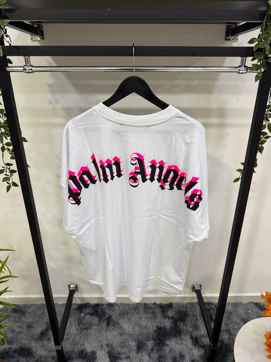 T-shirt oversized con logo Palm Angels Bicolore