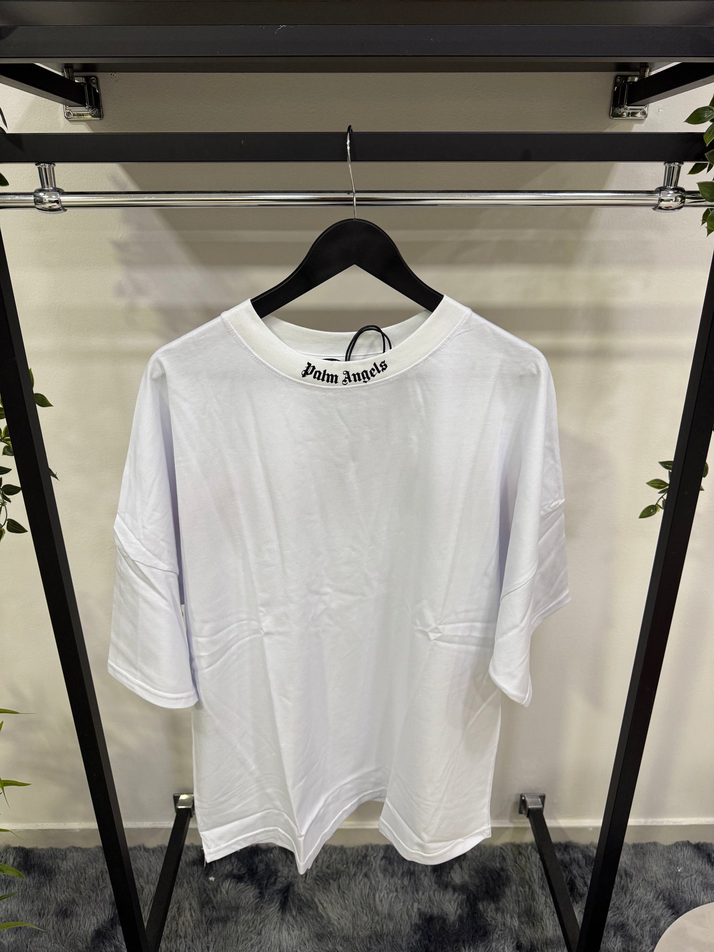 T-shirt oversized con logo Palm Angels Bicolore